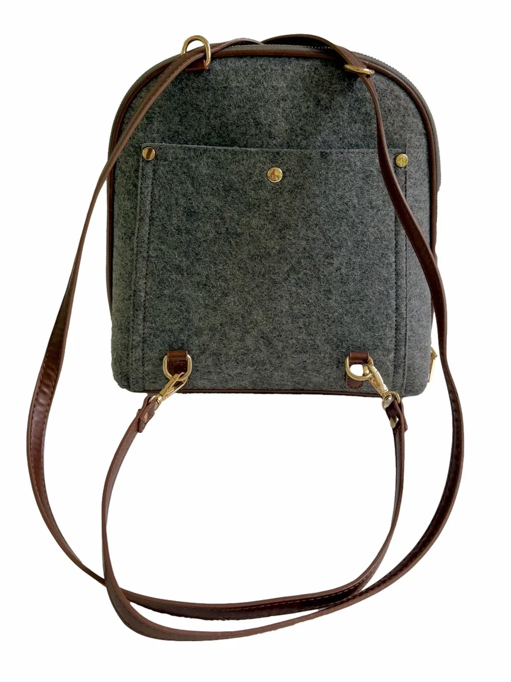 MMS Miztique The Daisy Felt Convertible Backpack Gray Excellent Condition